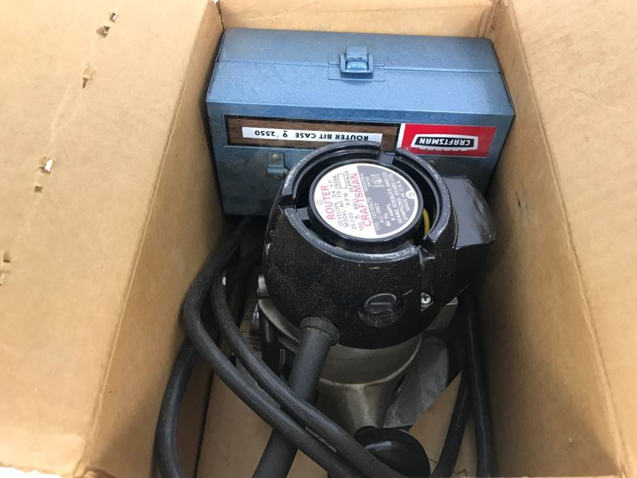 SEARS 3/4 H.P. Power Router With Box And CRAFTSMAN Metal Router Bit Case 25066 [Photo 5]