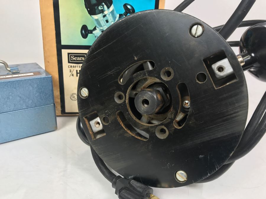 SEARS 3/4 H.P. Power Router With Box And CRAFTSMAN Metal Router Bit Case 25066 [Photo 11]