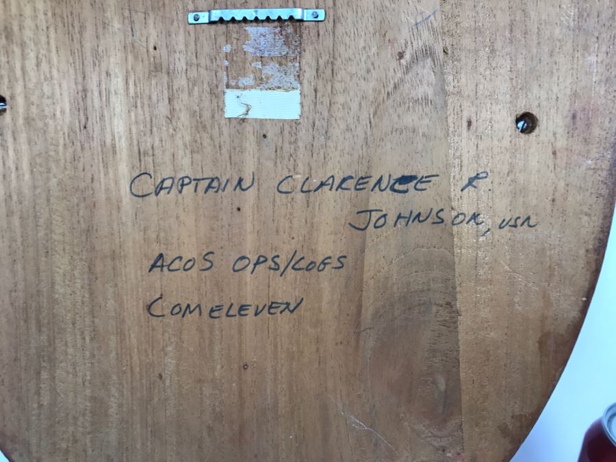 Military Plaque 'Armade De Mexico' On Back Is Captain Clarence R. Johnson, USN ACOS OPS/COGS COM Eleven [Photo 9]