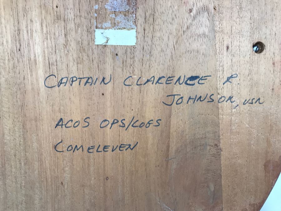 Military Plaque 'Armade De Mexico' On Back Is Captain Clarence R. Johnson, USN ACOS OPS/COGS COM Eleven [Photo 8]