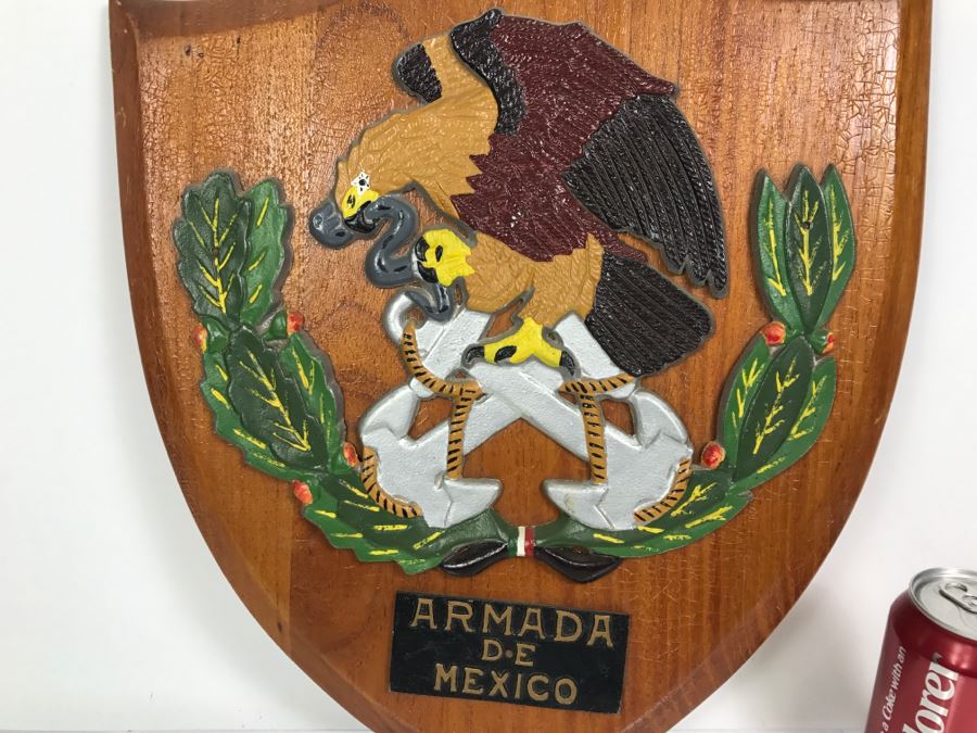 Military Plaque 'Armade De Mexico' On Back Is Captain Clarence R. Johnson, USN ACOS OPS/COGS COM Eleven [Photo 3]