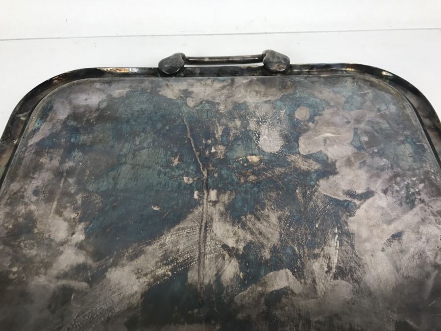 United States NAVY Engraved USN Silverplate Tray SF Co 1741 18 B [Photo 4]