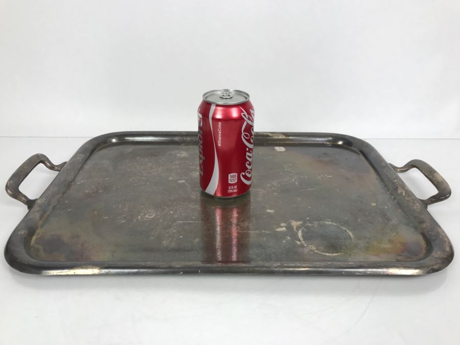 United States NAVY Engraved USN Silverplate Tray SF Co 1741 18 B [Photo 1]
