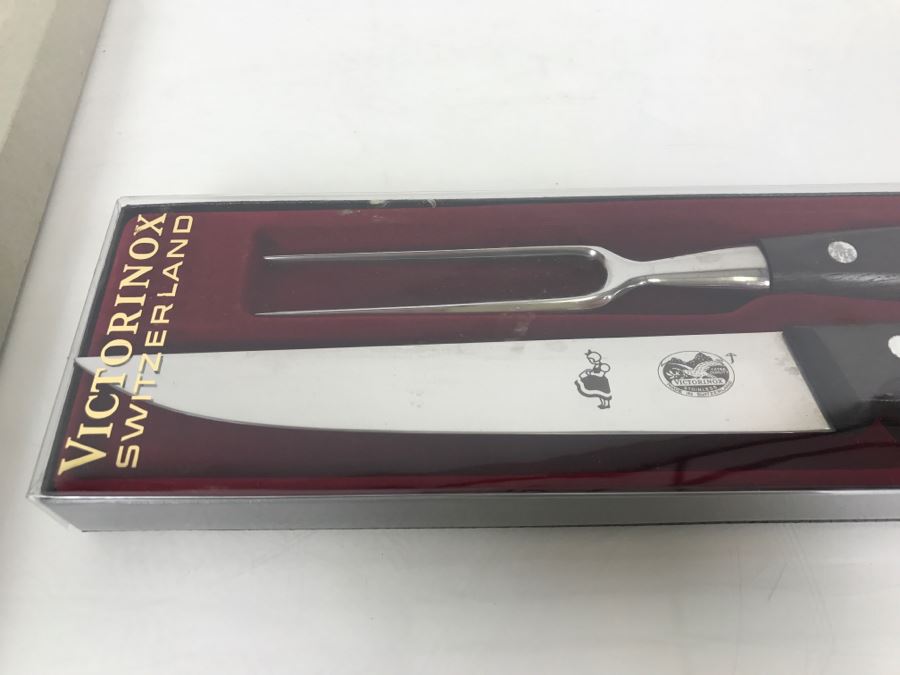 Victorinox Extra Quality Stainless Steel Carving Knife Set New In Box Made In Switzerland 5.1030.2 [Photo 5]