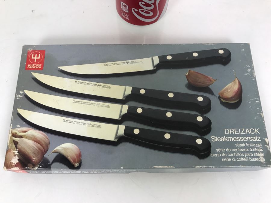 Wusthof Dreizack Trident Solingen Germany Inox 12cm Steak Knife Set