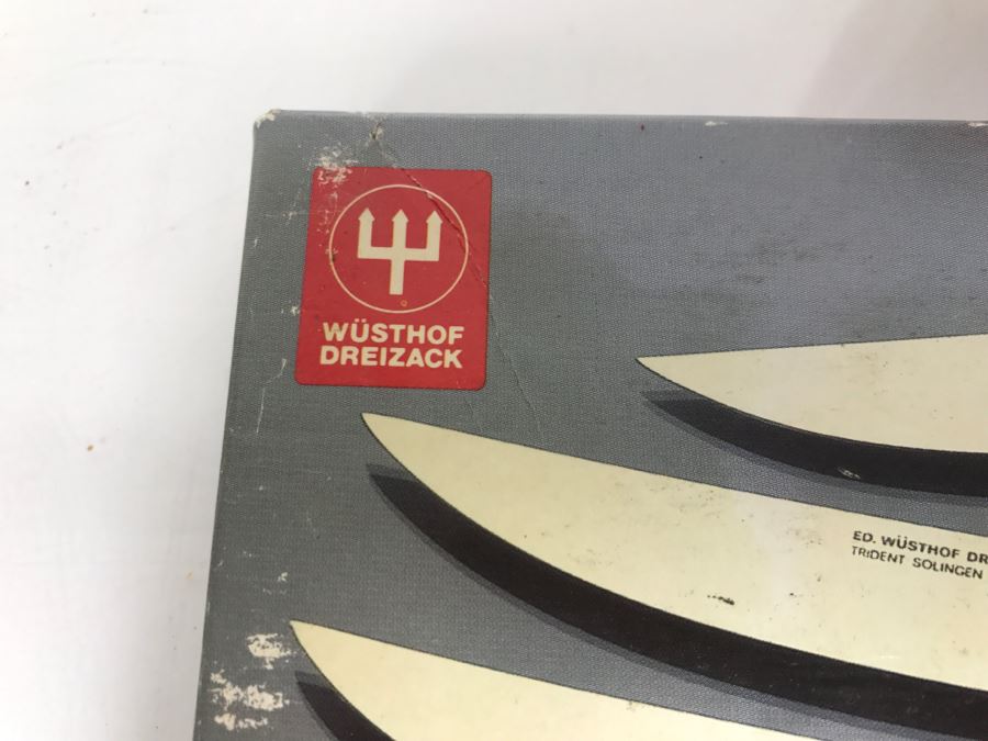 Wusthof Dreizack Trident Solingen Germany Inox 12cm Steak Knife Set With Box [Photo 4]
