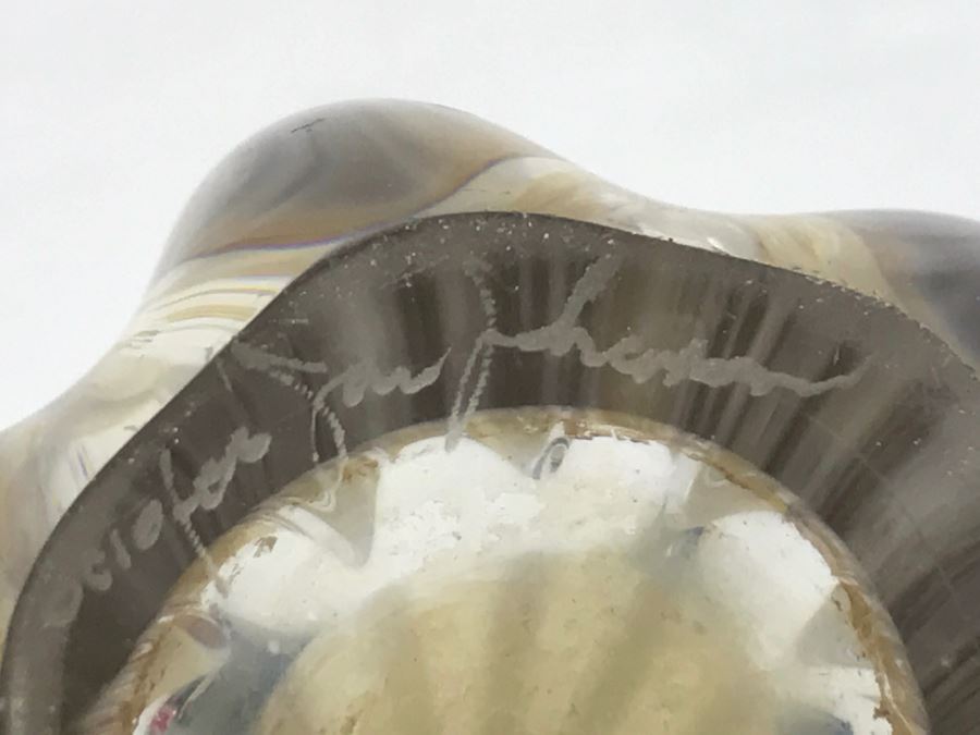 Vintage Orrefors Crystal Vase Jan Johansson Etch Signed [Photo 2]