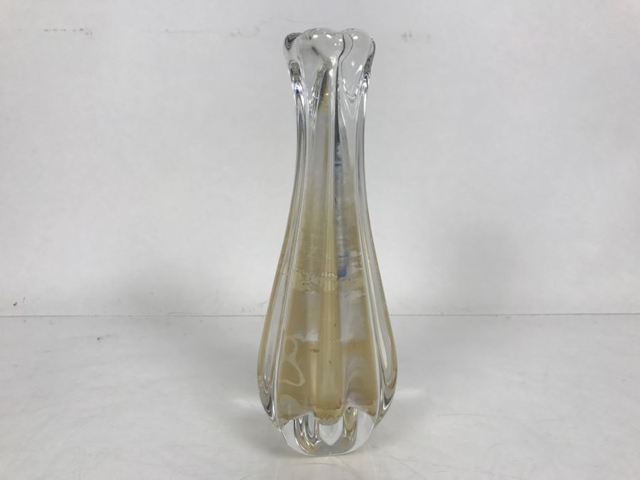 Vintage Orrefors Crystal Vase Jan Johansson Etch Signed [Photo 6]