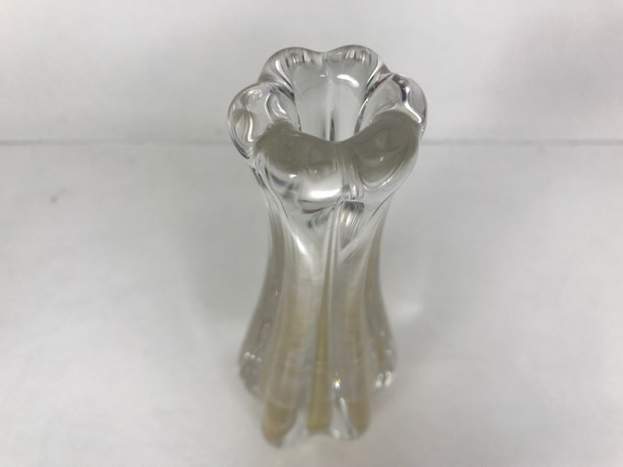 Vintage Orrefors Crystal Vase Jan Johansson Etch Signed [Photo 4]