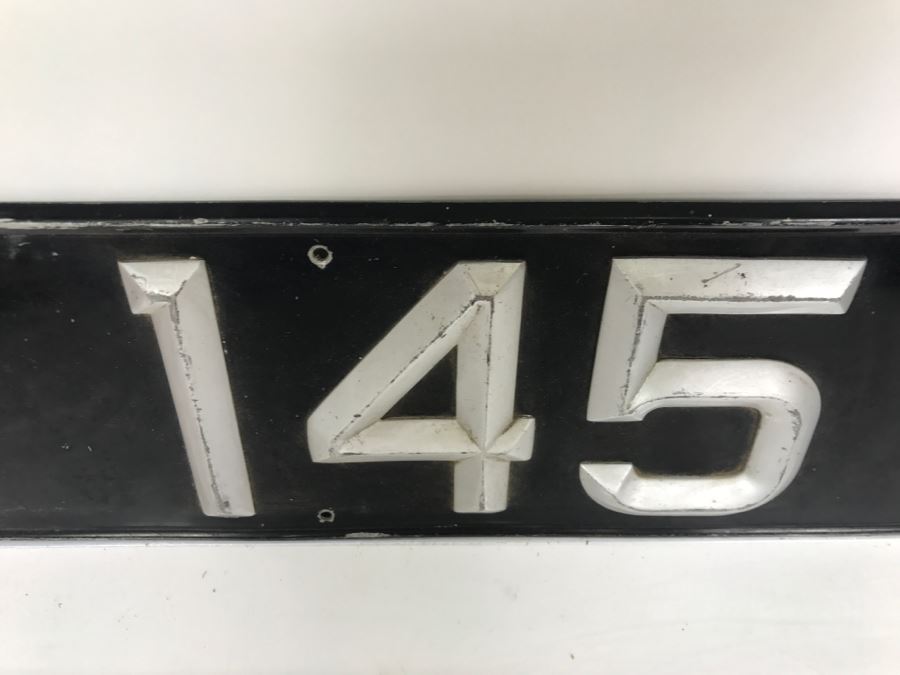 Vintage ACE British Metal Automobile Car License Plate With Raised Riveted Letter And Numbers '145 WK' [Photo 5]