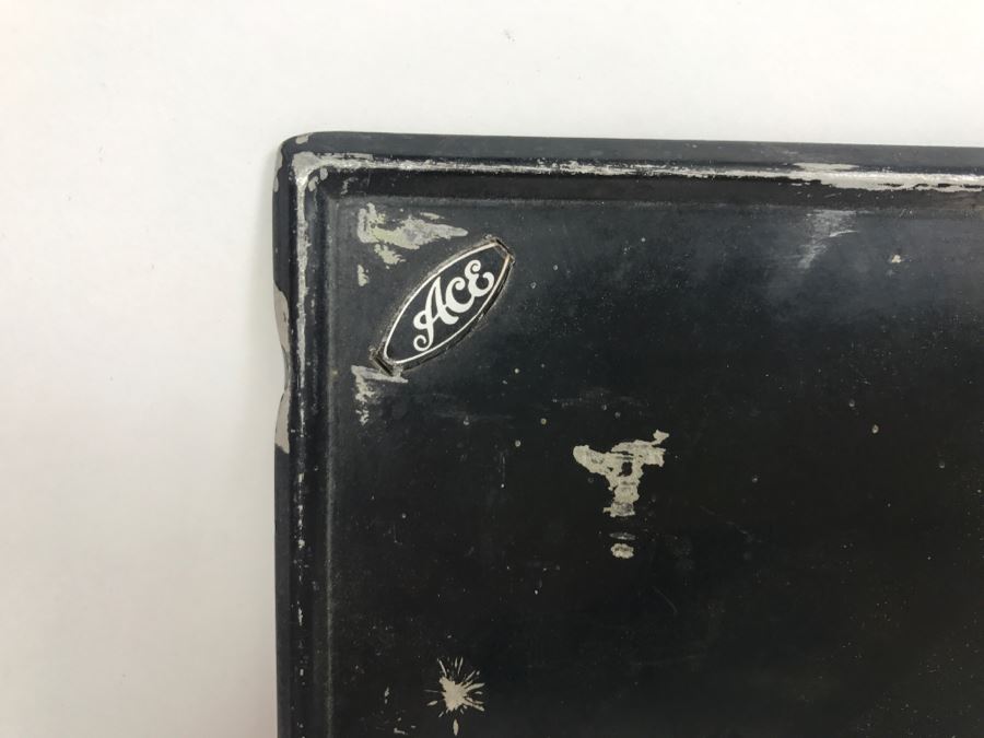 Vintage ACE British Metal Automobile Car License Plate With Raised Riveted Letter And Numbers '145 WK' [Photo 3]