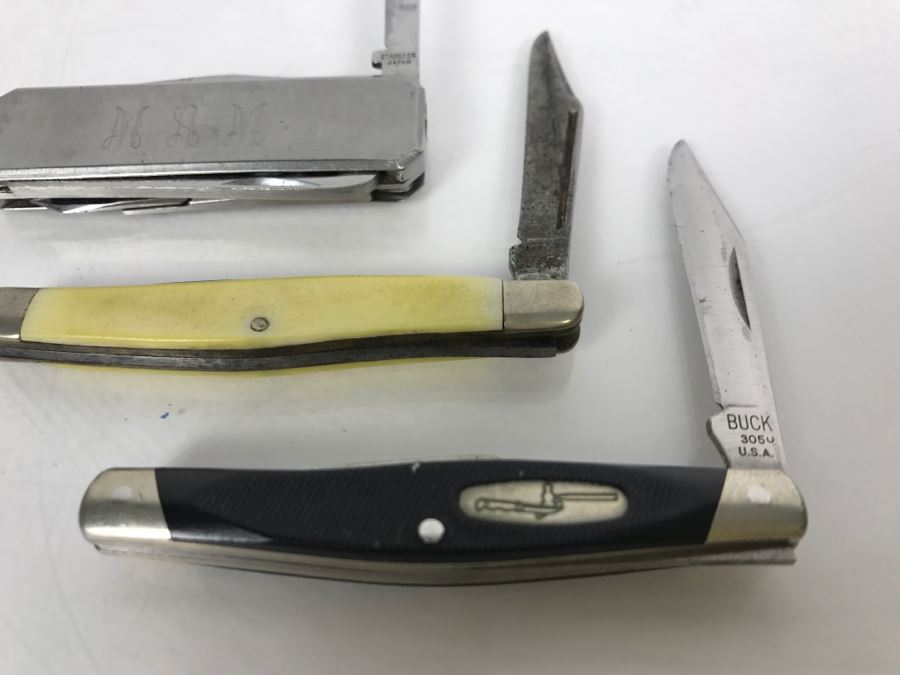 Set Of 3 Pocket Knives Including Vintage BUCK 305 [Photo 2]