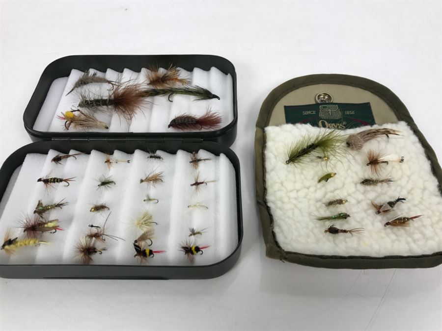Set Of (2) C.F. Orvis Fishing Flies Fly Kits [Photo 16]