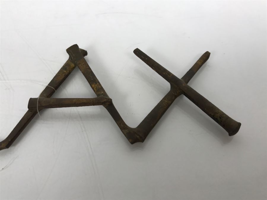 Welded Metal Sculpture That Spells 'RELAX' [Photo 4]