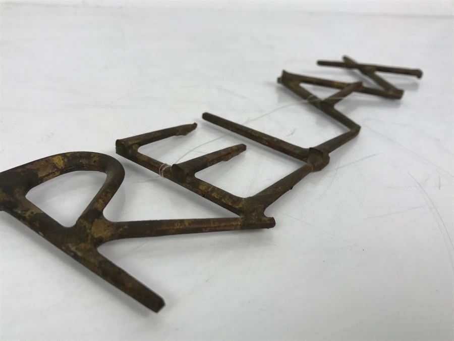 Welded Metal Sculpture That Spells 'RELAX' [Photo 7]