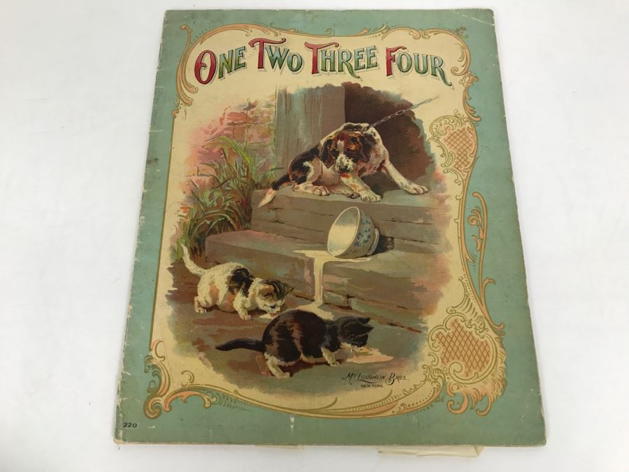Vintage 1909 Children's Book 'One Two Three Four' By McLoughlin Bros 16 Color Plates [Photo 3]