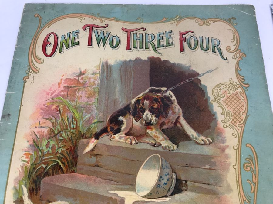 Vintage 1909 Children's Book 'One Two Three Four' By McLoughlin Bros 16 Color Plates [Photo 4]