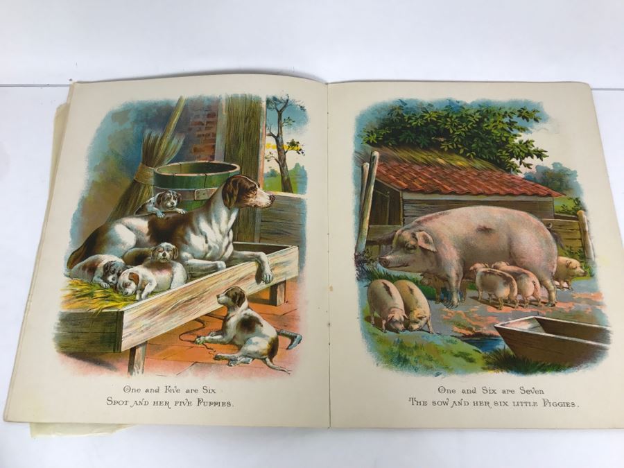 Vintage 1909 Children's Book 'One Two Three Four' By McLoughlin Bros 16 Color Plates [Photo 12]