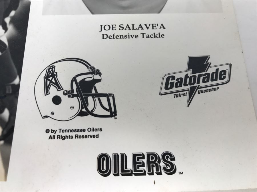 Joe Salave'a Defensive Tackle For Tennessee Oils #95 Signed Photograph [Photo 4]