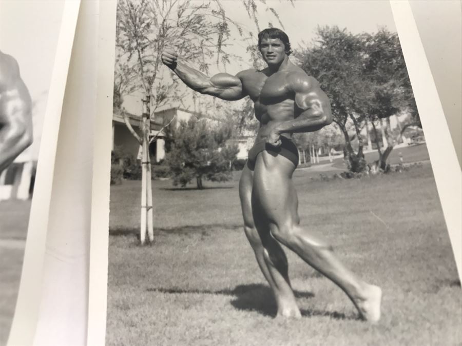 Set Of 3 Vintage B&W Photographs Of A Young Arnold Schwarzenegger Photographed By Dr. Michael Walczak [Photo 4]