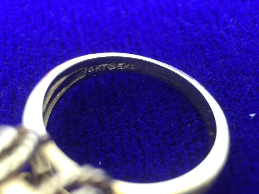 14k Yellow Gold Smokey Quartz Ring 14X12X7MM Stamped And Tested 6.8g 6.25 Ring Size [Photo 14]