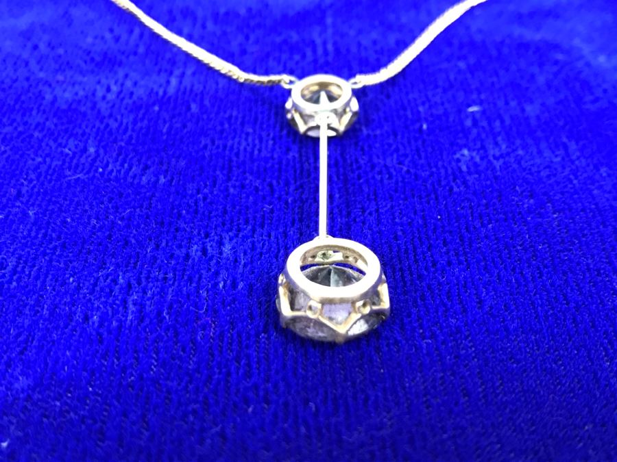 14k Yellow Gold Necklace With Synthetic Alexandrite 5.5g Fair Market Value $175 [Photo 10]