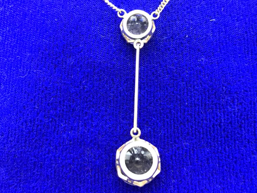 14k Yellow Gold Necklace With Synthetic Alexandrite 5.5g Fair Market Value $175 [Photo 9]