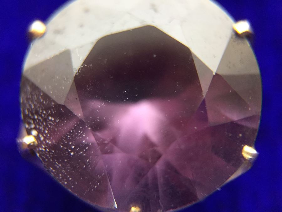 14k Yellow Gold Necklace With Synthetic Alexandrite 5.5g Fair Market Value $175 [Photo 12]