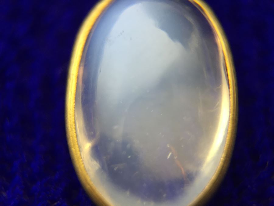 14k Yellow Gold Moonstone Necklace 7.4g Fair Market Value $275 [Photo 12]