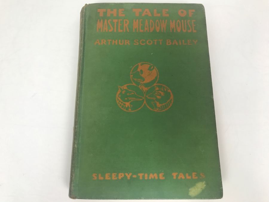 Vintage 1921 Book The Tale Of Master Meadow Mouse By Arthur Scott Bailey Sleepy-Time Tales [Photo 1]
