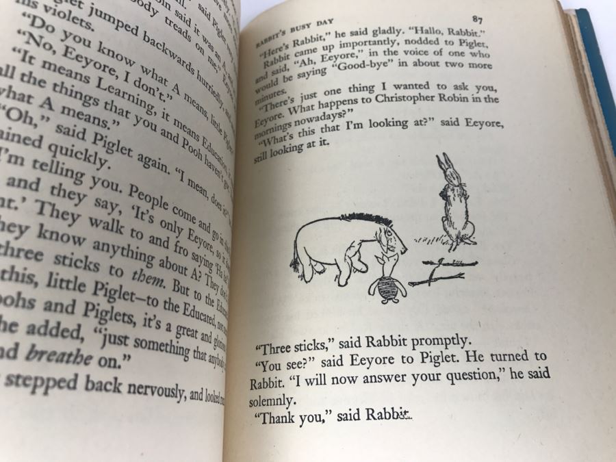 Vintage 1950 'The House At Pooh Corner' Book Reprinted From New Plates And Engravings By A. A. Milne With Dust Jacket [Photo 10]