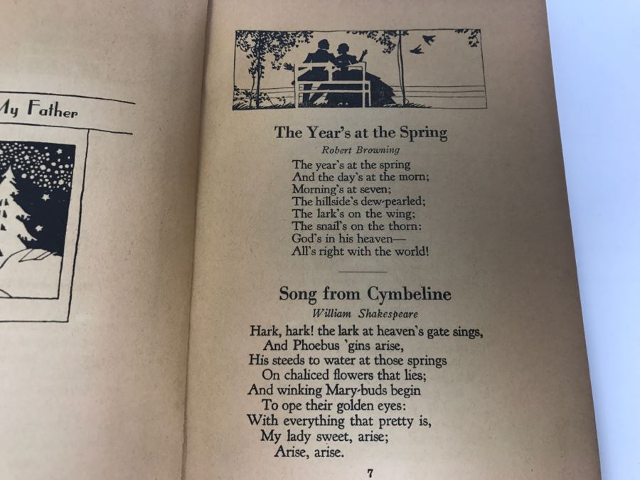 Vintage 1931 Book 'A Book Of Famous Poems For Older Boys And Girls' Compiled By Marjorie Barros [Photo 9]