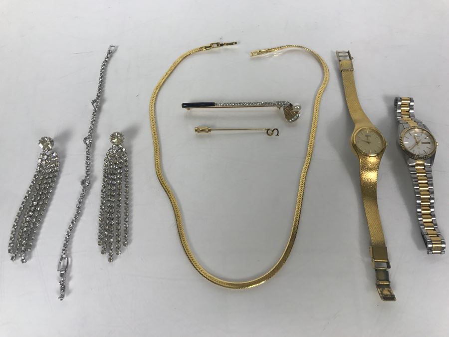 Pair Of Women's SEIKO Watches And Various Costume Jewelry [Photo 2]