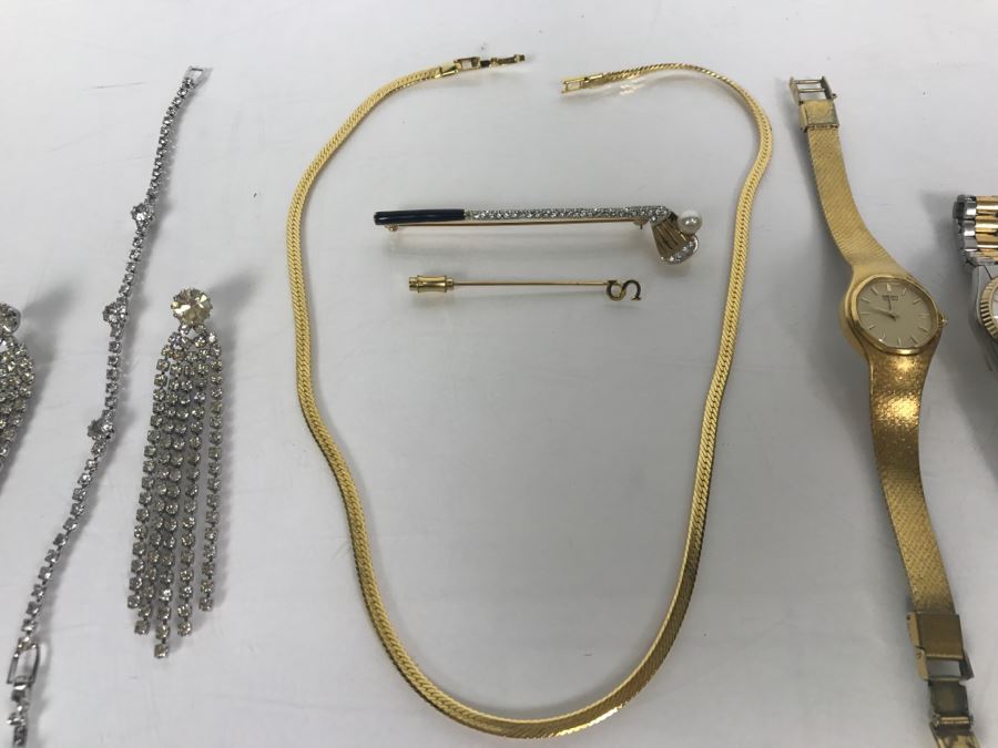 Pair Of Women's SEIKO Watches And Various Costume Jewelry [Photo 3]