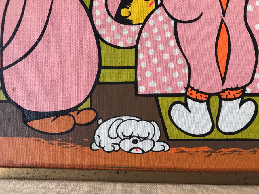 Xavier Cugat Silk Screen Signed By Cugat Titled 'Operation Centerfold' In Wooden Frame [Photo 8]