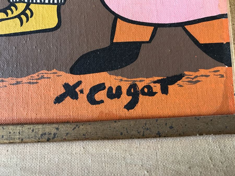 Xavier Cugat Silk Screen Signed By Cugat Titled 'Operation Centerfold' In Wooden Frame [Photo 5]