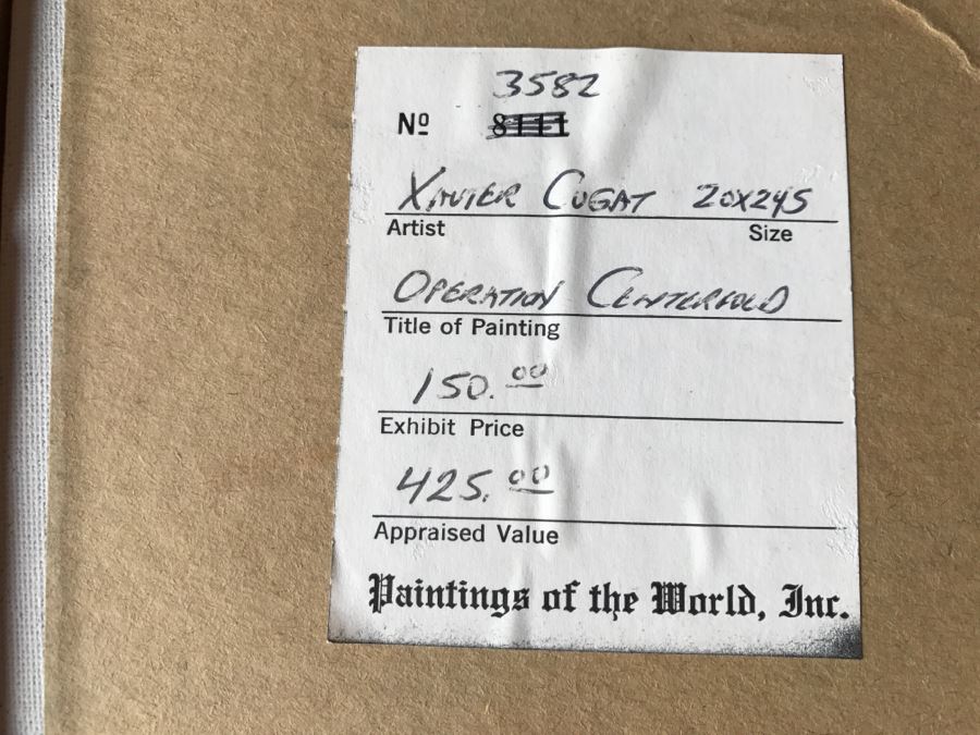 Xavier Cugat Silk Screen Signed By Cugat Titled 'Operation Centerfold' In Wooden Frame [Photo 15]