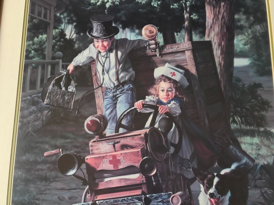 Framed Limited Edition Print Titled 'Help On The Way' By Bob Byerley Hand Signed 318 Of 950 24X30' [Photo 5]