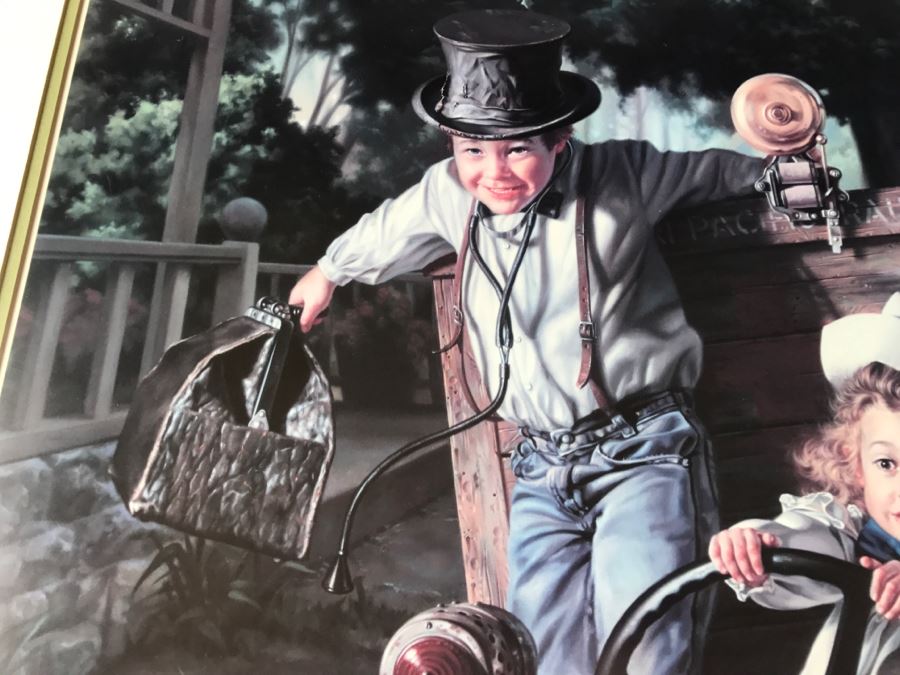 Framed Limited Edition Print Titled 'Help On The Way' By Bob Byerley Hand Signed 318 Of 950 24X30' [Photo 11]