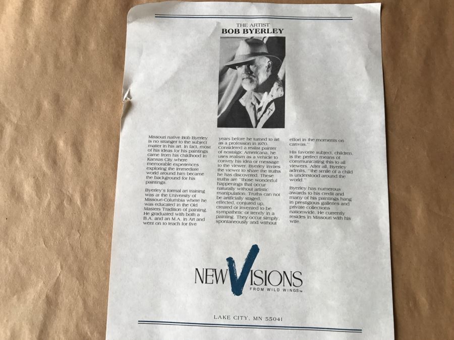 Framed Limited Edition Print Titled 'Help On The Way' By Bob Byerley Hand Signed 318 Of 950 24X30' [Photo 21]