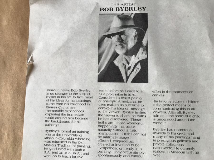 Framed Limited Edition Print Titled 'Help On The Way' By Bob Byerley Hand Signed 318 Of 950 24X30' [Photo 22]