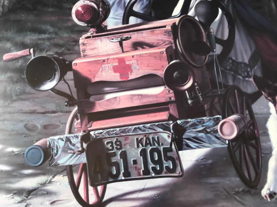 Framed Limited Edition Print Titled 'Help On The Way' By Bob Byerley Hand Signed 318 Of 950 24X30' [Photo 7]