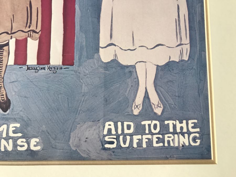 Framed 'Feminine Patriotism' Print World War I Government Reproduction Poster [Photo 10]