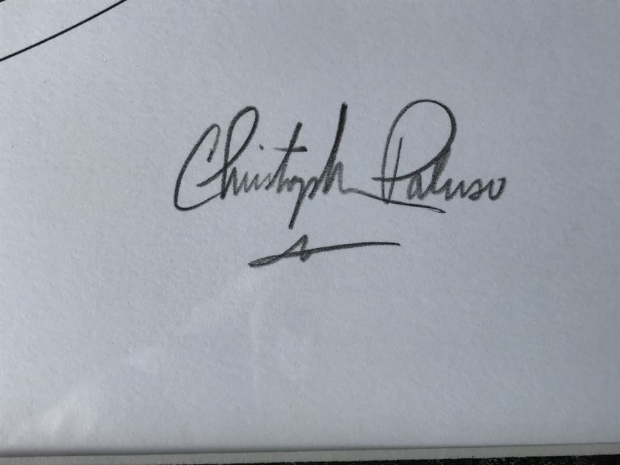 Dan Fouts San Diego Chargers Print From Breitbard Hall Of Fame 20 Of 150 Hand Signed By Dan Fouts And Artist (Glass Has Chip In Upper Right) [Photo 4]