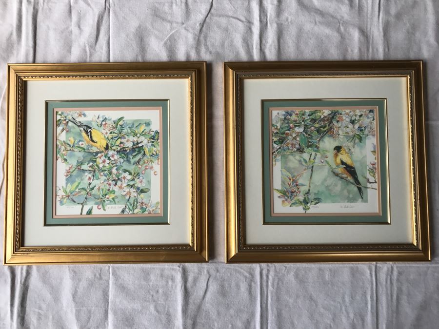 Pair Of Framed Limited Edition Bird Prints By M. Booth Cabot Hand Signed [Photo 1]