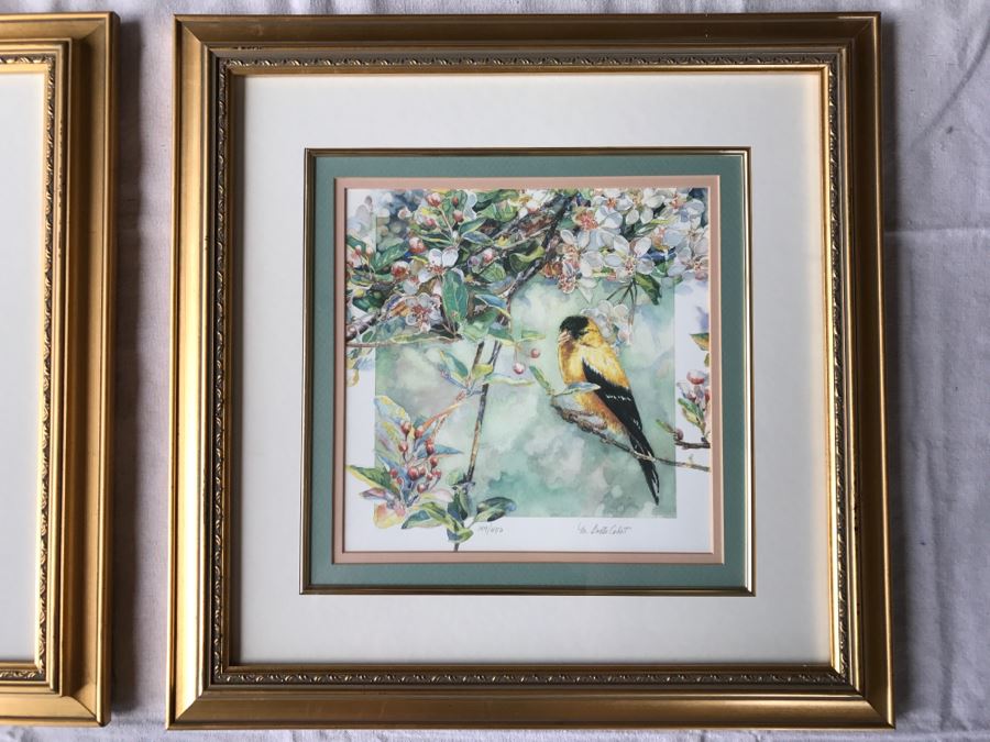 Pair Of Framed Limited Edition Bird Prints By M. Booth Cabot Hand Signed [Photo 2]
