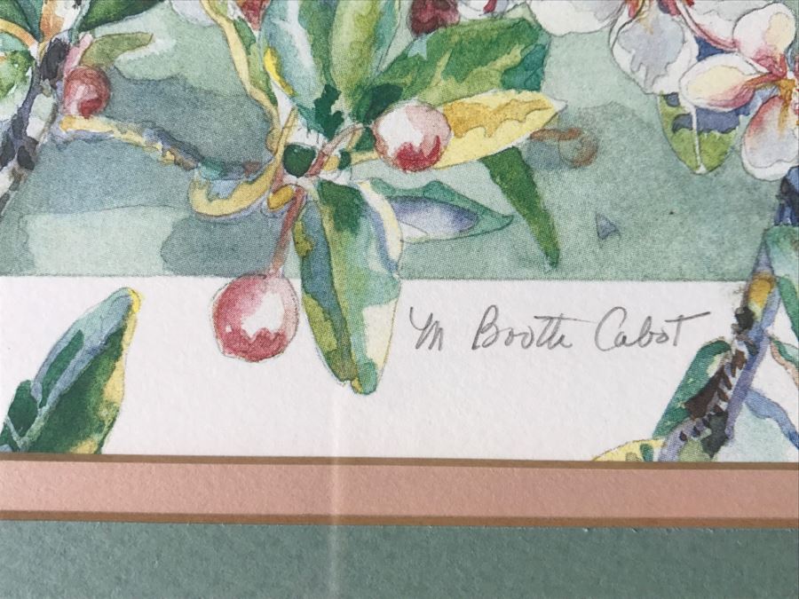 Pair Of Framed Limited Edition Bird Prints By M. Booth Cabot Hand Signed [Photo 15]