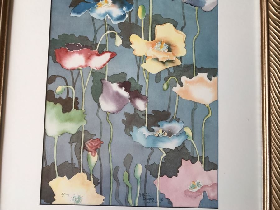 Pair Of Framed Limited Edition Floral Prints By Patricia Bynum Watkins One Is Hand Signed [Photo 4]