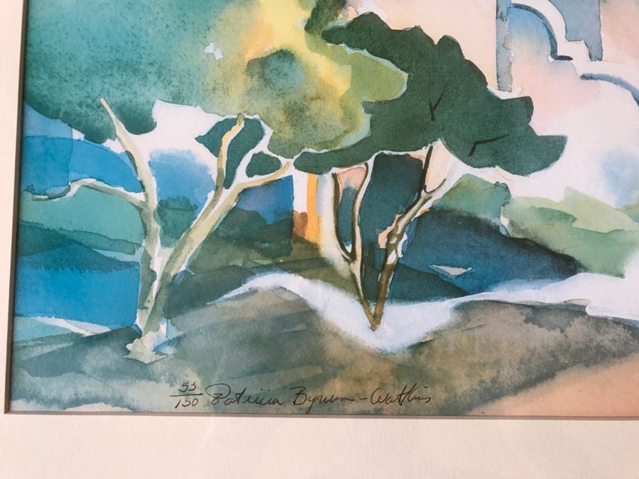 Framed Limited Edition Watercolor Print Of Mission By Patricia Bynum Watkins [Photo 6]
