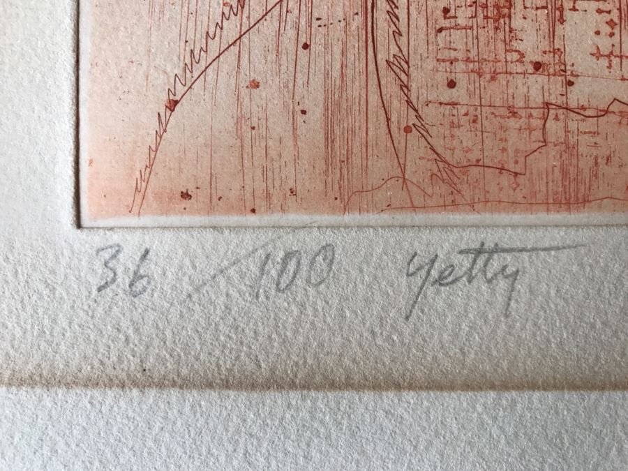 Limited Edition Lithograph By Etienne Ret (1900-1996) Titled 'Yetty' 36 Of 100 Hand Signed By Etienne Ret [Photo 9]